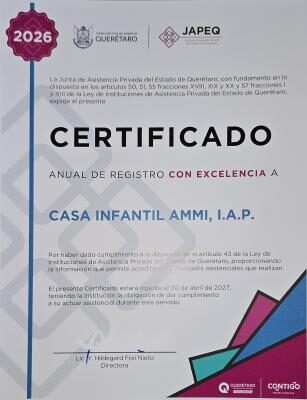 Certificado Anual de Registro con Excelencia JAPEQ 2026